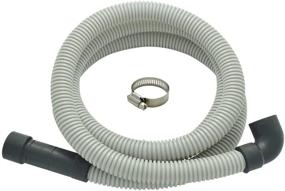 img 3 attached to 🌊 6 Ft Flexible Corrugated Universal Dishwasher Drain Hose with Elbow - Replacement Discharge Hose - Includes Clamp - TT FLEX