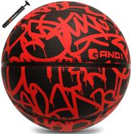 🏀 and1 fantom rubber basketball & pump (graffiti series) - official size 7 (29.5"), ideal for streetball, indoor and outdoor basketball games logo