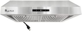 img 4 attached to 🔥 SINGLEHOMIE 30 Inch Under Cabinet Range Hood: Powerful 525 CFM Stainless Steel Vent Hoods with Sensor Touch Control, LED Lights, and Baffle Filters