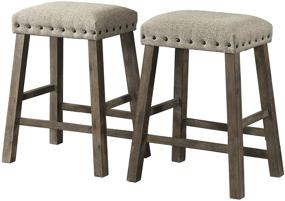 img 4 attached to 🏠 Enhance Your Home with Lane Home Furnishings 2 Piece Charleston Backless Stools