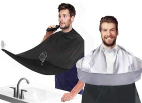 img 4 attached to Waterproof Hair Cutting Cape Umbrella with Beard Bib - Hair Catcher for Adults/Kids. Family Hairdresser Accessories, Includes 2 Suction Cups (2 Pcs)