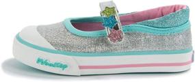 img 2 attached to 👟 Weestep Toddler Little Glitter Sneaker Shoes for Girls - Flats