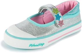 img 4 attached to 👟 Weestep Toddler Little Glitter Sneaker Shoes for Girls - Flats