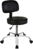 💺 efficient and comfortable: amazon basics black drafting spa bar stool with back cushion and wheels logo