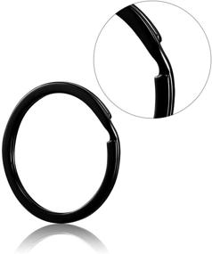 img 2 attached to 🔑 Metal Split Ring Key Chain Rings for Efficient Home and Car Keys Organization, Pack of 30 (Black, 3/4 Inch, 1 Inch, and 1.25 Inch)