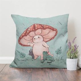 img 3 attached to Little Mushroom Decorative Cushion Pillowcase Bedding
