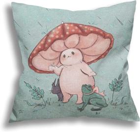img 4 attached to Little Mushroom Decorative Cushion Pillowcase Bedding