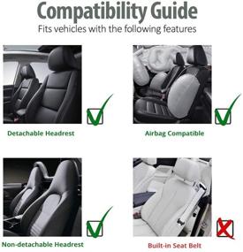 img 1 attached to 🚗 TOYOUN Classic Universal PU Leather Car Seat Covers - High Back Bucket Seat Cover with Red Trim - 2 PCS Set for Most Cars, Trucks, SUVs, Vans - All Season Car Seat Protector