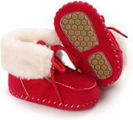 👶 yvinak newborn baby girls boys warm winter snow boots: non skid soft sole crib shoes logo