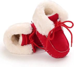 img 2 attached to 👶 Yvinak Newborn Baby Girls Boys Warm Winter Snow Boots: Non Skid Soft Sole Crib Shoes