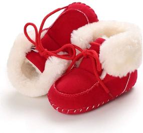 img 3 attached to 👶 Yvinak Newborn Baby Girls Boys Warm Winter Snow Boots: Non Skid Soft Sole Crib Shoes