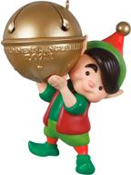 🎄 hallmark 2021 north pole tree trimmers jingle bell elf christmas ornament logo