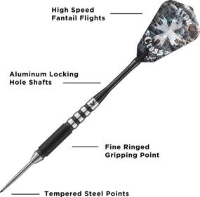 img 2 attached to 🐍 Viper Desperado 80% Tungsten Steel Tip Darts: Iron Cross with Storage/Travel Case