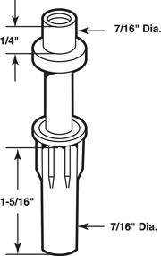 img 1 attached to 🚪 Optimized Nylon Bi-Fold Door Pivot and Guide Set - Prime-Line MP6701, 2 Pieces