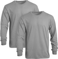 gildan dryblend sleeve t shirt 2 pack: comfortable men's clothing | t-shirts & tanks logo