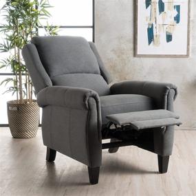 img 2 attached to 🪑 Ultimate Comfort and Style: Christopher Knight Home Haddan Fabric Recliner in Charcoal Shade