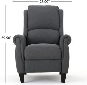 img 1 attached to 🪑 Ultimate Comfort and Style: Christopher Knight Home Haddan Fabric Recliner in Charcoal Shade