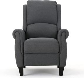 img 4 attached to 🪑 Ultimate Comfort and Style: Christopher Knight Home Haddan Fabric Recliner in Charcoal Shade