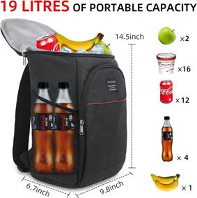 img 1 attached to BULYZER Insulated Backpack Waterproof Lunch Black