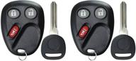 🔑 convenient keyless entry solution: chevy trailblazer gmc envoy keylessoption key fob (pack of 2) logo