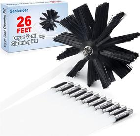 img 4 attached to 🔥 Geniusidea 26 Feet Dryer Vent Cleaning Brush with Synthetic Brush Head - The Ultimate Lint Remover and Fireplace Chimney Brushes, Use with or Without Power Drill