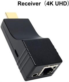 img 4 attached to DDMALL 496ft 4K UHD HDMI Extender Over TCP/IP, Compact Size, One-to-One, One-to-Many, Single CAT5e/CAT6 Cable, True 4K, USB-Powered, HDMI Over Ethernet, Receiver Only (4K UHD) RX