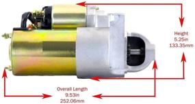 img 2 attached to 🔋 Rareelectrical High-Performance Mini Starter for Chevy 283 327 350 396 454 Engines - Compatible with 153 Tooth Flywheel - Straight Mount - Part Number: 10461445