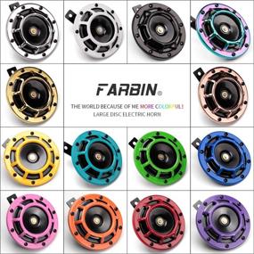 img 2 attached to Белый набор автомобильного клаксона FARBIN - 12V металлический двойной гудок супер тона высокий/низкий с защитной решеткой