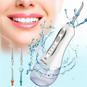img 4 attached to Cordless Water Flosser with 4 Jet Tips: Rechargeable, Portable and Effective for Dental Care at Home or Travel - Perfect for Women, Men, Kids, and Brace Wearers. 300ML Capacity & 3 Water Pressure Modes