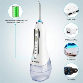 img 2 attached to Cordless Water Flosser with 4 Jet Tips: Rechargeable, Portable and Effective for Dental Care at Home or Travel - Perfect for Women, Men, Kids, and Brace Wearers. 300ML Capacity & 3 Water Pressure Modes