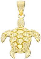 solid gold mini turtle charm by charm america - 10 karat pure gold logo