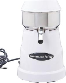 img 1 attached to 🍊 Omega C-10W Citrus Juicer - Professional Grade with 3 Juice Cones | Fits All Citrus Sizes | 150 RPM | Surgical Steel Bowl & Pulp Strainer | Non-Slip Feet | White