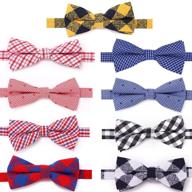 freewindo dog bow ties: stylish adjustable cat bow ties for dogs & cats - 9pcs set! logo