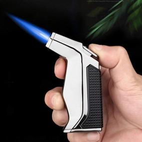 img 2 attached to Versatile Jet Torch Lighter: Refillable, Windproof & Adjustable Flame with Safety Lock and Punch Feature (Fuel Not Included)