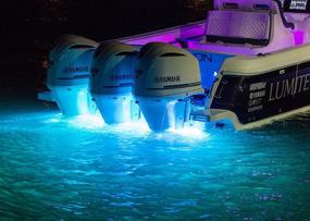 img 2 attached to 🚤 Lumitec 101436 SeaBlazeX Mini Spectrum RGBW LED Underwater Boat Light with Surface Mount for Full-Color Output