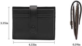 img 1 attached to SEEFARW Leather Credit Organizer Closure Women's Handbags & Wallets