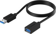 расширительный кабель usb 3.0 sabrent 3ft - мужской тип a к женскому типу a [черный] 22awg (cb-3030) логотип