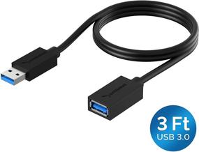 img 3 attached to Расширительный кабель USB 3.0 Sabrent 3ft - мужской тип A к женскому типу A [Черный] 22AWG (CB-3030)