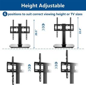 img 1 attached to 📺 Universal Swivel TV Stand - Adjustable Pedestal Mount for 27-55 inch LCD LED Plasma Flat Screens