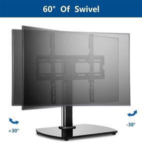 img 2 attached to 📺 Universal Swivel TV Stand - Adjustable Pedestal Mount for 27-55 inch LCD LED Plasma Flat Screens