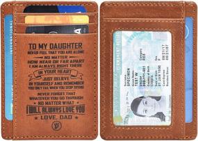 img 3 attached to Custom Engraved Wallet - Perfect Gift for Father & Daughter