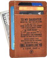 custom engraved wallet - perfect gift for father & daughter логотип