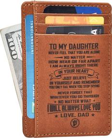 img 4 attached to Custom Engraved Wallet - Perfect Gift for Father & Daughter
