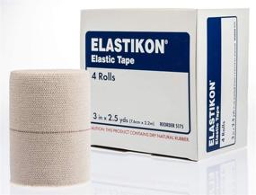 img 2 attached to 🤕 Johnson & Johnson Elastikon Elastic Tape 3" x 2.5 Yards - Case of 4 Rolls: Reliable Support for Sprains, Strains, and Muscle Injuries