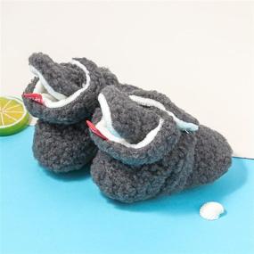 img 1 attached to Meckior Infant Baby Girls Boys Fleece Booties Cozy Shoes Grippers Newborn Toddler First