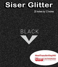 img 4 attached to 🖤 Siser Black Glitter Vinyl - 20 inches