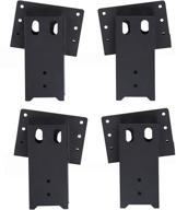 adler multipurpose outdoor 4x4 compound angle platform brackets for deer stand, hunting blinds, shooting shack, tree house, and observation decks - set of 4, 16x7.5x9 inches, in black логотип