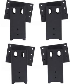img 4 attached to ADLER Multipurpose Outdoor 4x4 Compound Angle Platform Brackets for Deer Stand, Hunting Blinds, Shooting Shack, Tree House, and Observation Decks - Set of 4, 16x7.5x9 inches, in Black