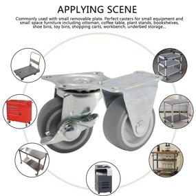 img 1 attached to Ultra-Durable 1 5 38mm Casoter Caster Set for Effortless Mobility