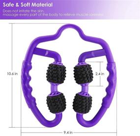 img 3 attached to Dream Purple Muscle Roller - EVA Trigger Point Fit Roll Massager Tools for Deep Tissue Fascia Pain Relief